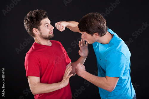 Vászonkép Unwanted men's fight