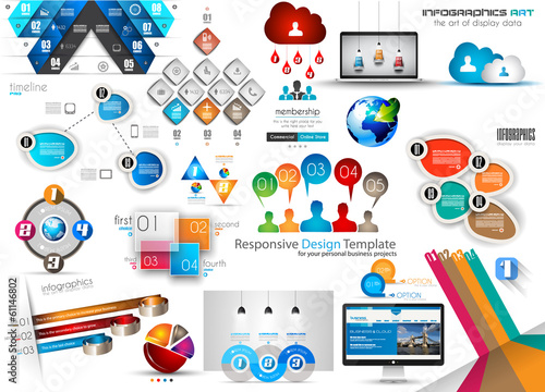 Fresh new Collection of Infographics Template and elements. 