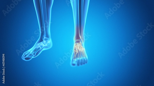 medical animation - pain in the foot photo