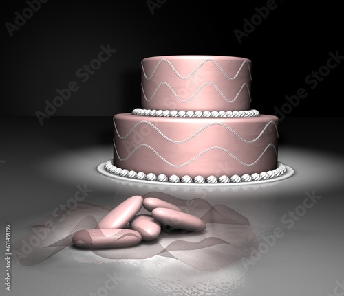 Φωτογραφία pink cake and comfit