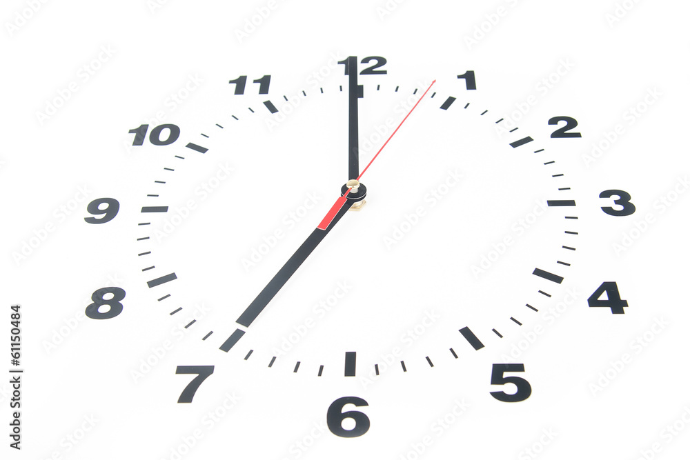 Dial of the clock isolated on white background Dial of the clock isolated on white background