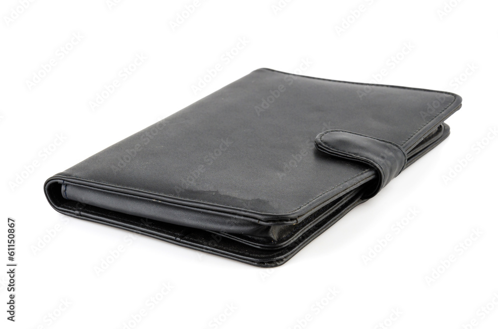 Leather notebook isolated white background Leather notebook isolated white background
