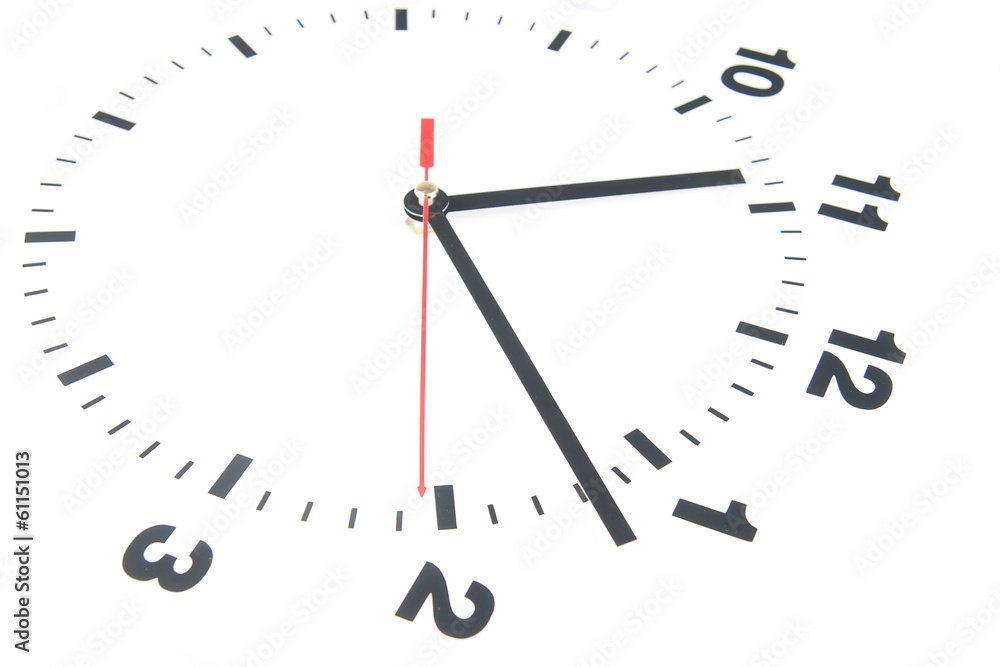 Dial of the clock isolated on white background Dial of the clock isolated on white background