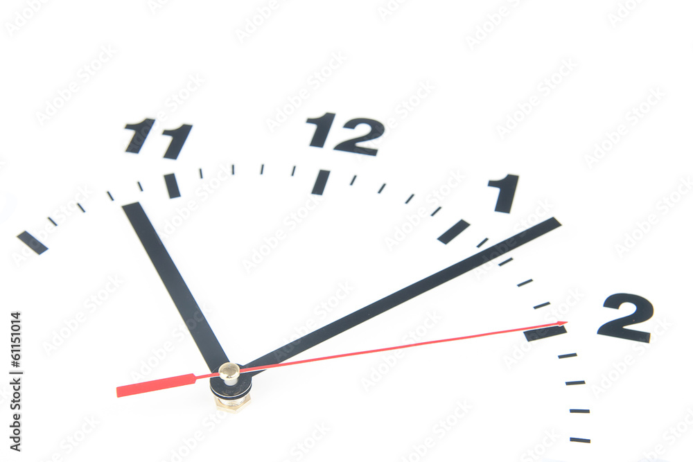 Dial of the clock isolated on white background Dial of the clock isolated on white background