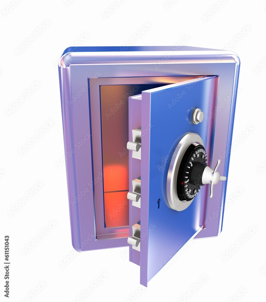 Security metal safe with empty space inside Security metal safe with empty space inside