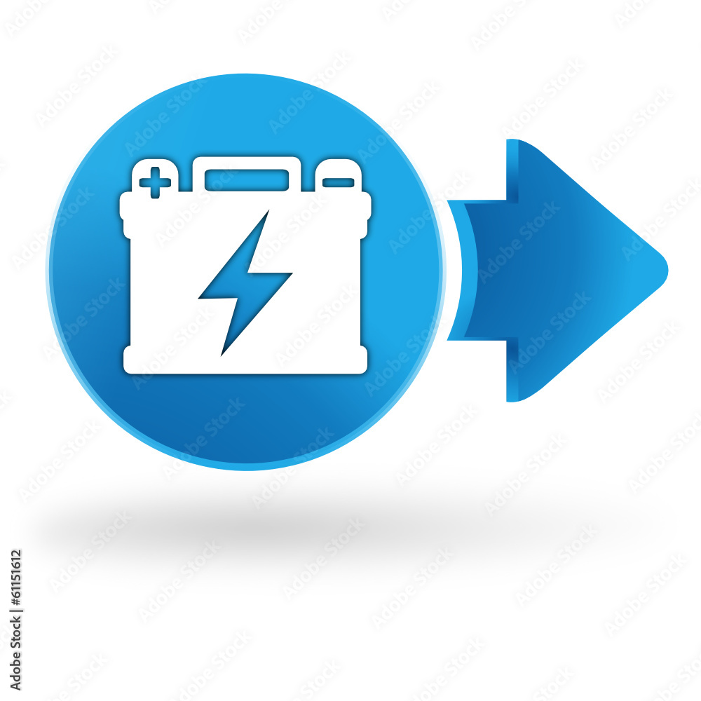 batterie sur symbole web bleu batterie sur symbole web bleu