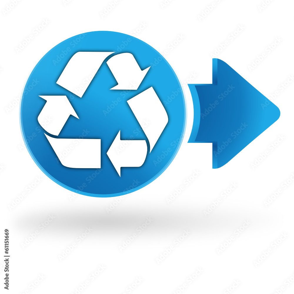 recyclable sur symbole web bleu recyclable sur symbole web bleu