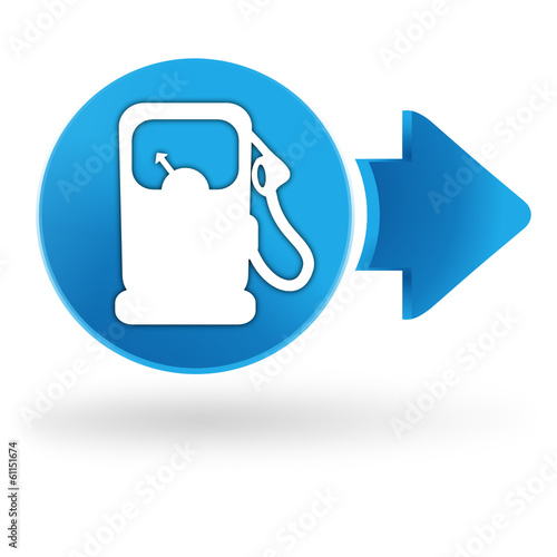 carburant sur symbole web bleu