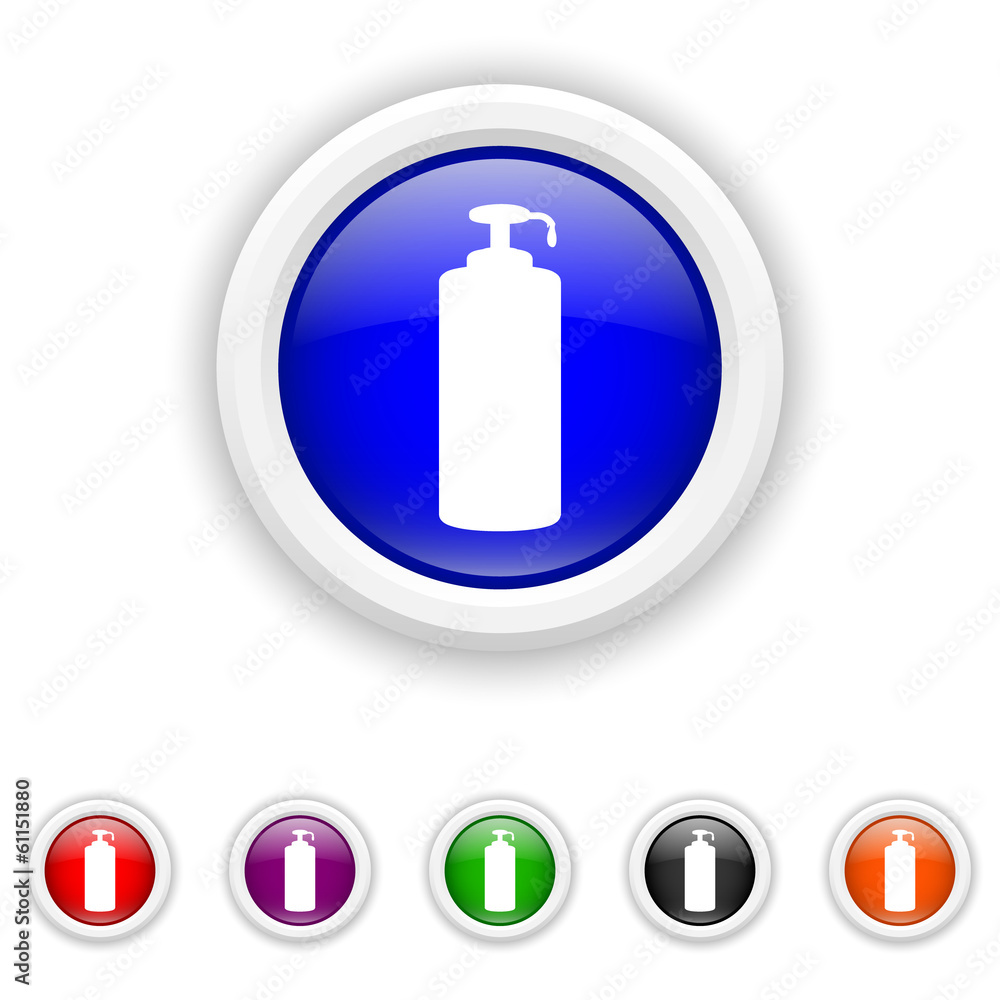 Soap icon - six colours set vector Soap icon - six colours set vector