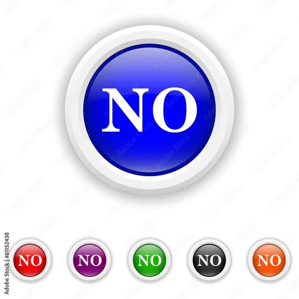 No icon - six colours set vector No icon - six colours set vector