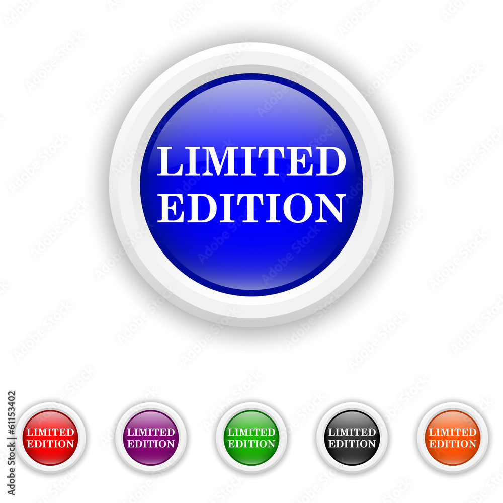 Limited edition icon - six colours set vector