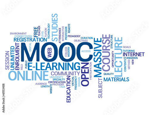 "MOOC" Tag Cloud (massive online open course e-learning web)