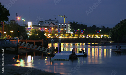 Evening quay in Krabi Town  Thailand