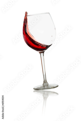 Swirl red wine glass