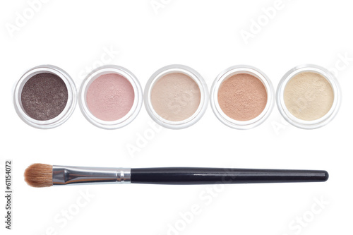 Makeup and brush isolated