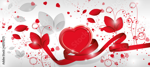 coeur saint valentin ruban