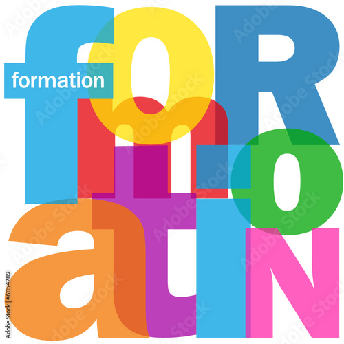 Mosaïque de Lettres "FORMATION" (études diplômes emploi travail)