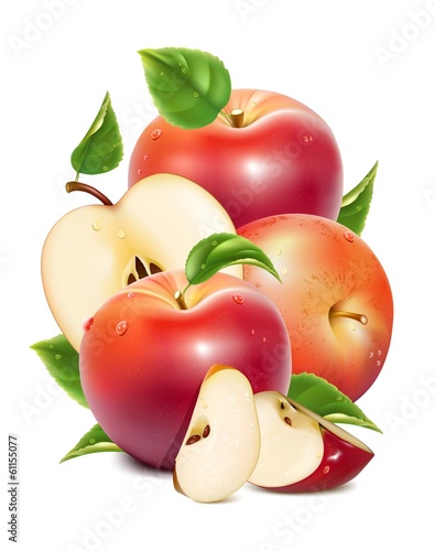 Red ripe apples