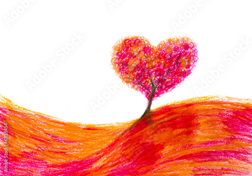 landscape tree shape heart