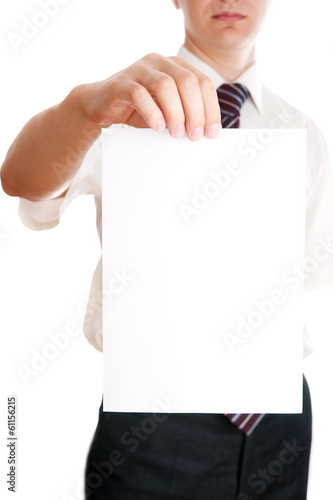 Businessman with paper
