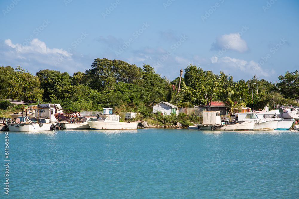 Old Abandoned Boats on Tropical Coast Old Abandoned Boats on Tropical Coast