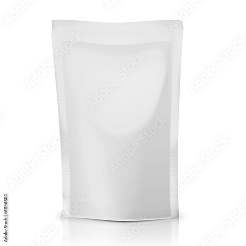 Blank polythene bag package.