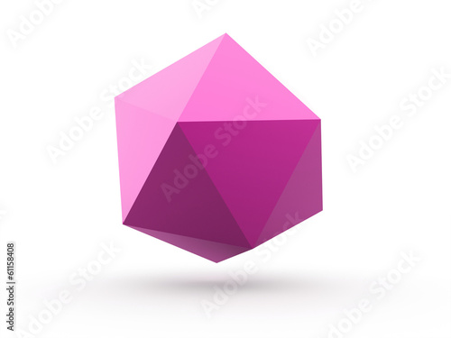Pink abstract sphere rendered isolated