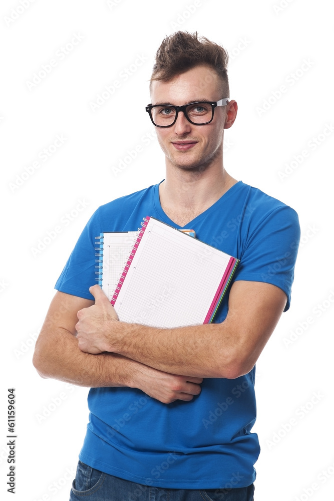 Portrait of handsome university student Portrait of handsome university student