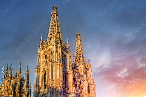 Cuadro en lienzo Cathedral of Burgos, Camino de Santiago, Spain