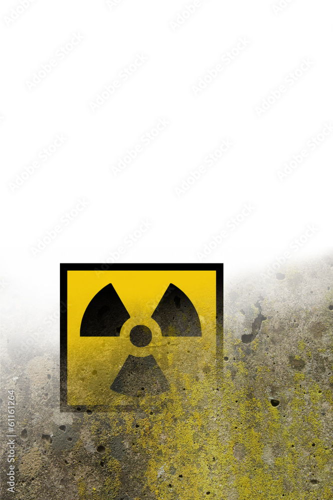 Fototapeta premium atomic danger symbol background