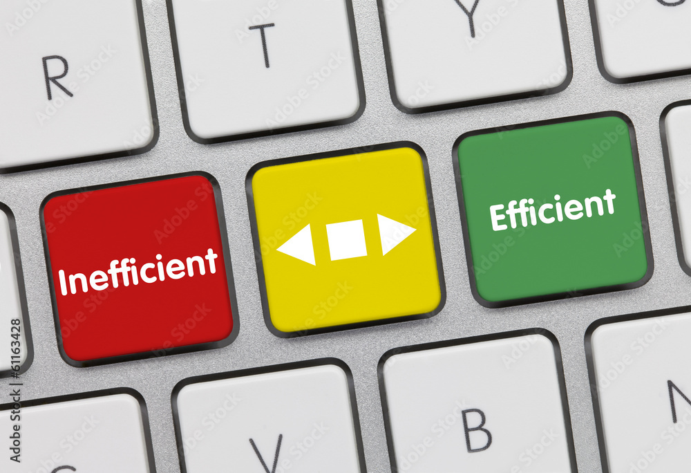 Efficient Vs Inefficient. Keyboard Efficient Vs Inefficient. Keyboard