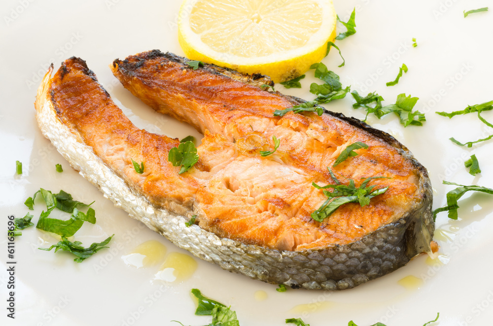 Trancio di salmone arrosto Trancio di salmone arrosto