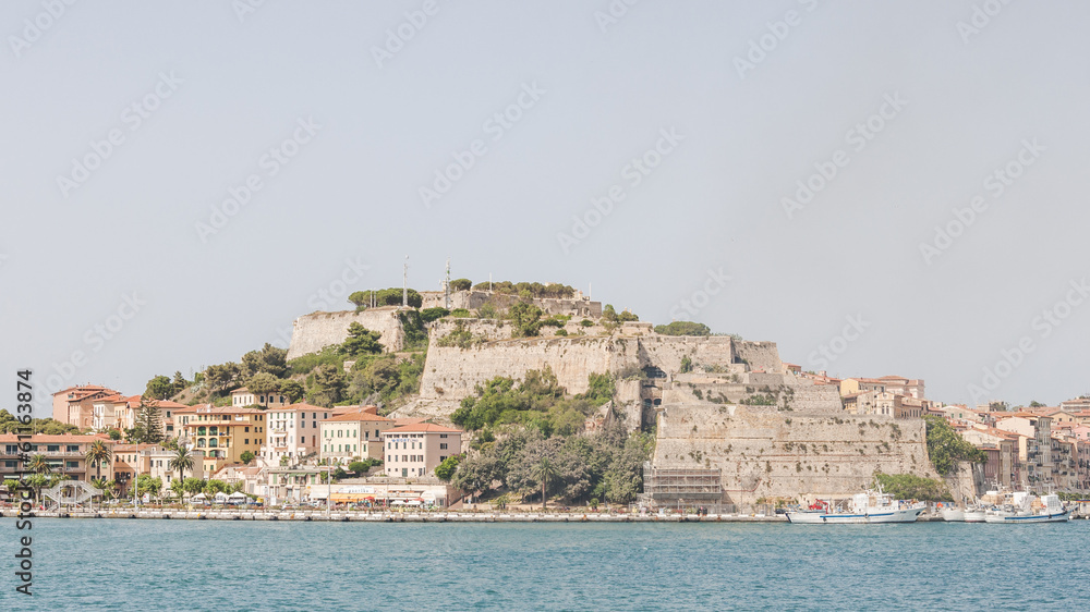 Portoferraio, Altstadt, Hafen, Festung, Sommer, Italien Portoferraio, Altstadt, Hafen, Festung, Sommer, Italien