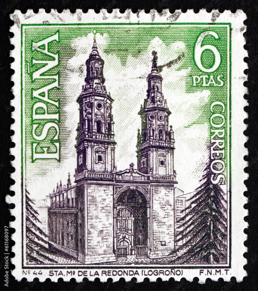 Postage stamp Spain 1969 Santa Maria de la Redonda, Logrono