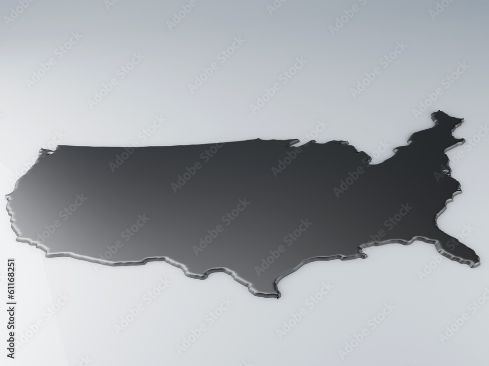 United States map 3d