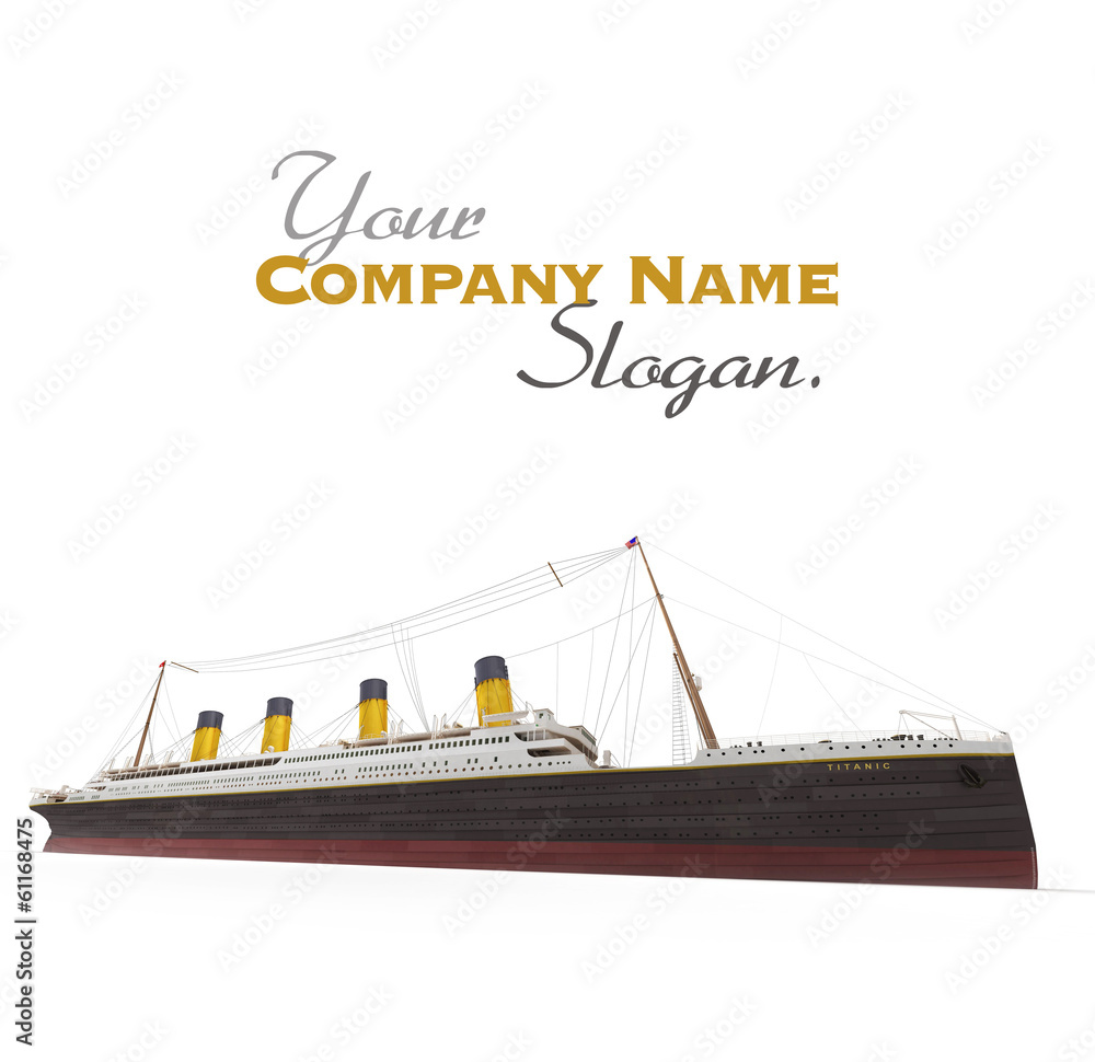 Titanic side view Stock Illustration | Adobe Stock