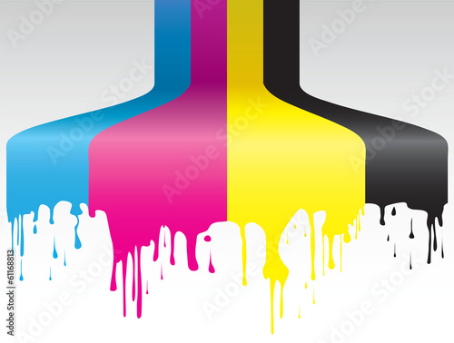 coulures de couleurs primaires