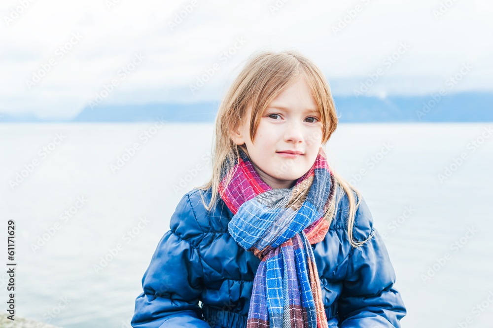 Outdoor portrait of a cute little girl Outdoor portrait of a cute little girl