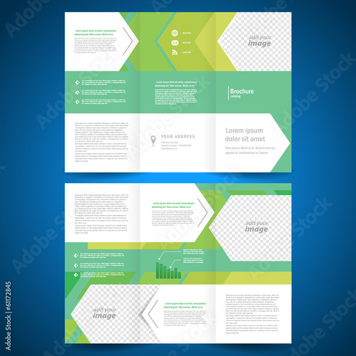 brochure folder geometric abstract element arrow