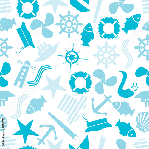 nautical icon color pattern eps10