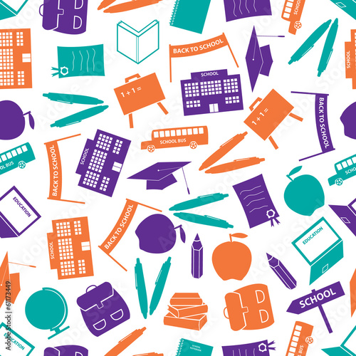 school icon color pattern eps10