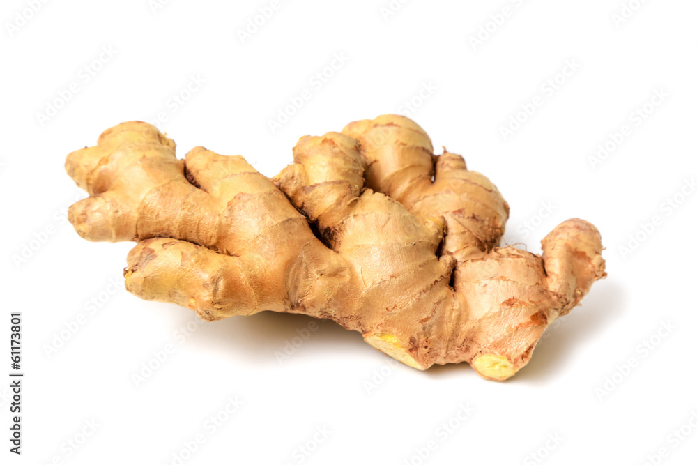 Ginger root isolated on white background