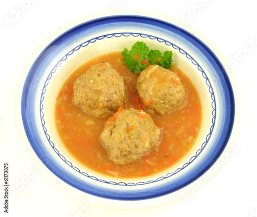 meatballs with minced meat in tomato sauce