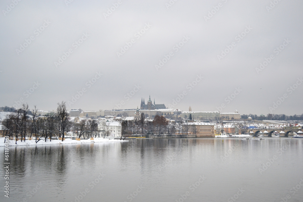 View of the Vltava River in Prague.