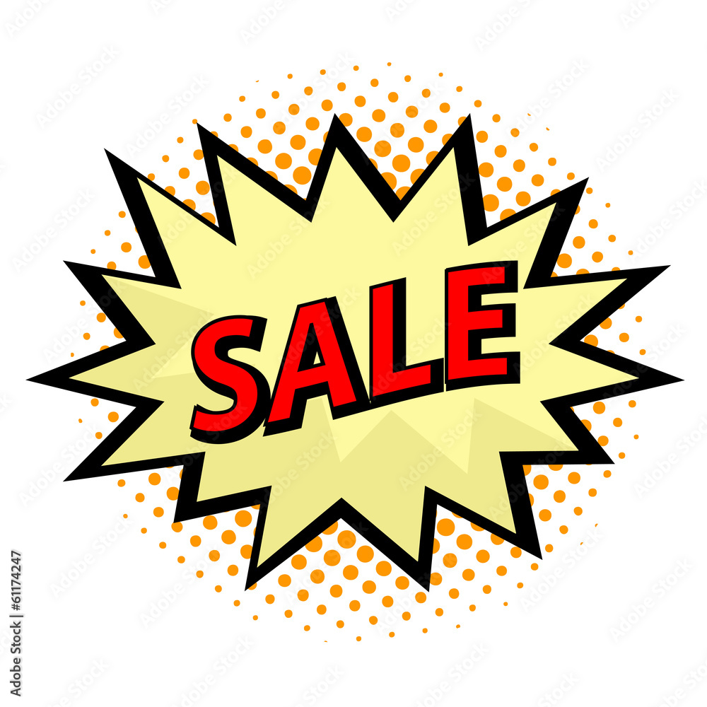 Sale label in pop art style Sale label in pop art style