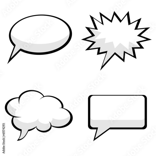 pop art comic speech bubbles