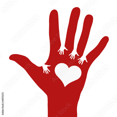 Hands reaching each other