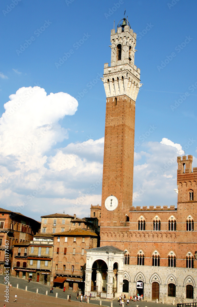 Siena Tower at the square Campo