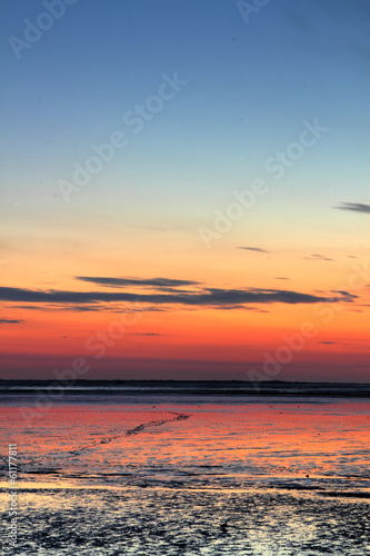 Slika na platnu sundown over mudflat