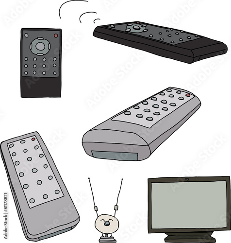 Various TV Remote Controls